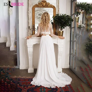 

Wedding Dresses Full Sleeve Lace Up Appliques Ball Gown Pearls Formal Bride Wedding Gowns Robe De Mariee