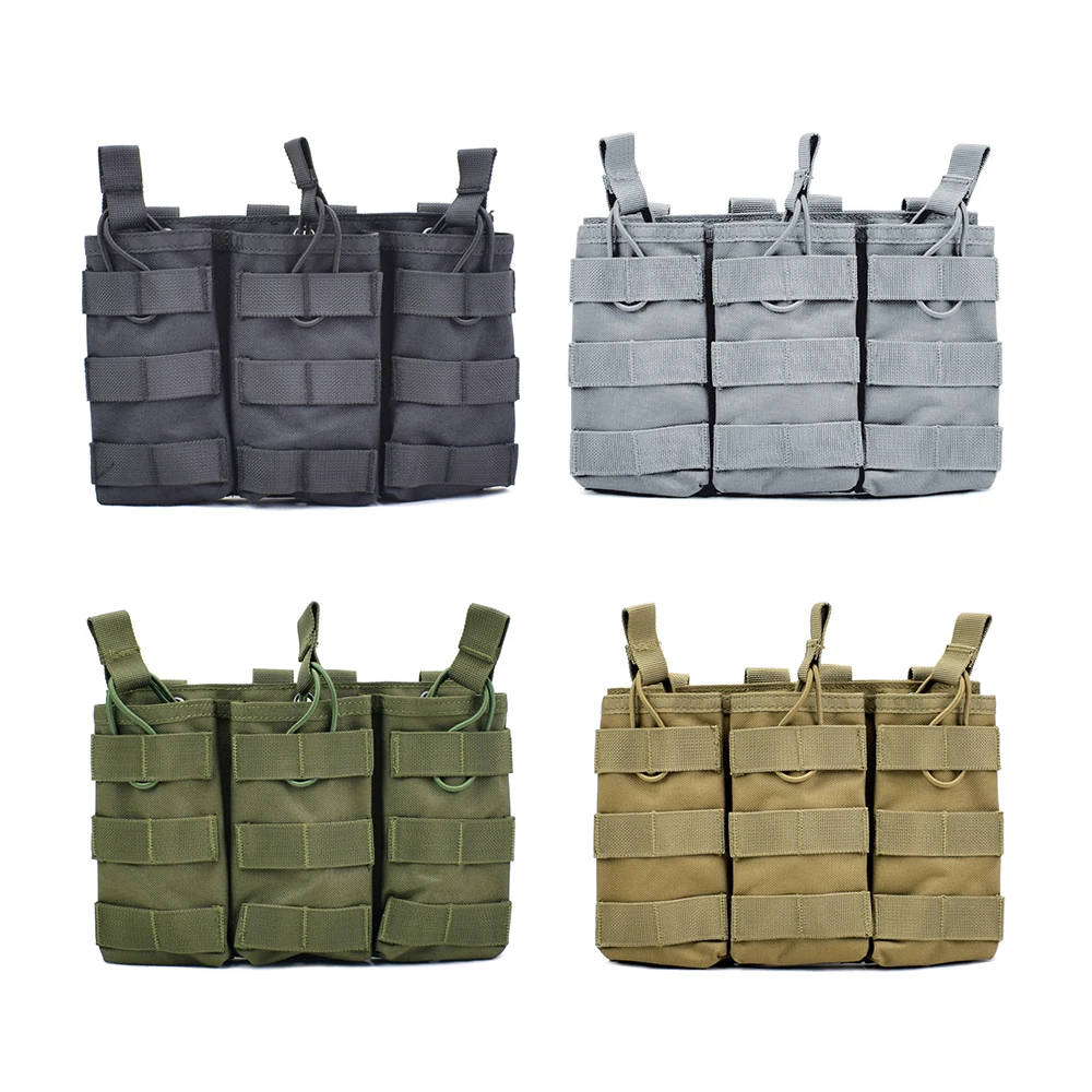 

ActionUnion Tactical Magazine Pouch 1000D Nylon Triple M4 Molle Fast Mag Pouches Clip Bag Military Airsoft Paintball Hunting