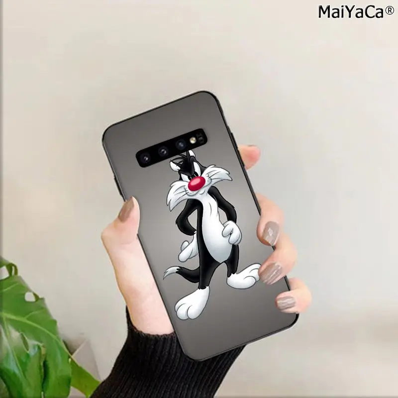 A16 MaiYaCa Looney tung TPU черный чехол для телефона чехол для samsung S9 S9 plus S6 edge plus S7 S7edge S8 S8plus S10 S10 plus - Цвет: A16