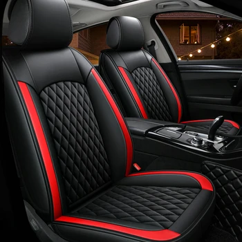 

PU Leather Auto Car Seat Covers Universal Size Automobile Covers For Toyota Hyundai Kia Lexus BMW Waterproof 4 Color Standard R