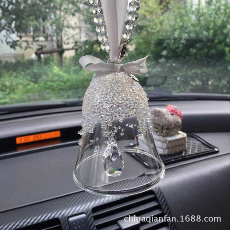 

Crystal Wind Chime Automobile Hanging Ornament 2018 Crystal Bell Car Ornaments Car Mounted K9 Crystal Accessories