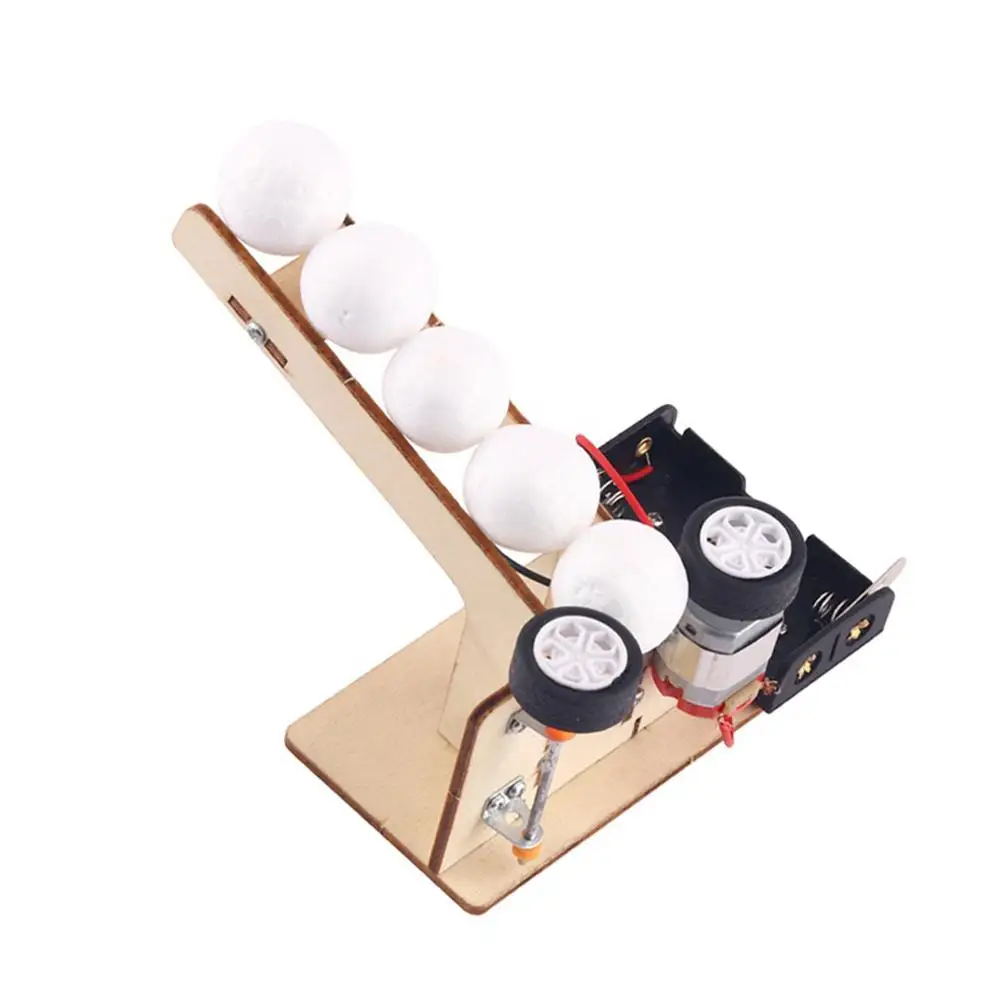 

Electric Ball Pitching Machine Kits Kids DIY Science Toys Children Educational Technology Project Model