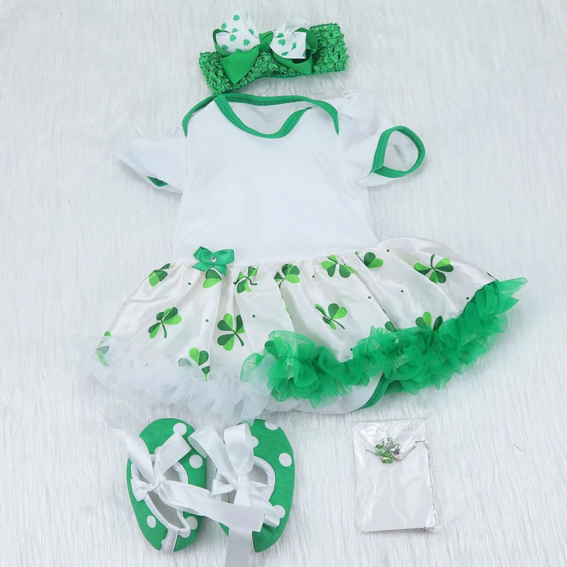 Reborn Baby Doll игрушка 58 см Виниловая Зеленая принцесса платье ткань тело длинные волосы Реалистичная кукла для малышей Дети ролевые игры подарки
