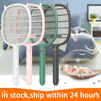 

Electric Mosquito Swatter Mosquito Killer Lamp USB Rechargeable Kill Fly Bug Zapper Killer Trap Mesh Racket Insects Killer