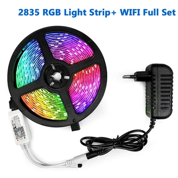 

LED Strip Light Smart WiFi LED Lights 5050 2835 RGB LED Light Strip Tape Bluetooth LED Strip 5m 12V with Adapter