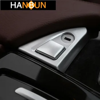 

Car Styling Chrome Armrest Storage Box Switch Button Decorative Cover Trim For BMW 5 series F10 F18 Interior Auto Accessories