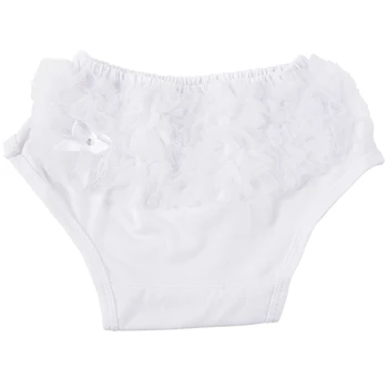

White Baby Girl Ruffle Bloomers Panties Diaper Cover Ie S