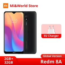 Мобильный телефон Xiaomi Redmi 8A 8 A с глобальной версией, 2 Гб, 32 ГБ, экран 6,22 дюйма, Восьмиядерный процессор Snapdargon 439, 5000 мА/ч, камера 12 МП AI, смартфон