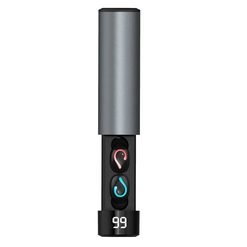 Bluetooth Earphone Digital Battery Power Display Wireless In-Ear Type Headset Power Bank Earbuds