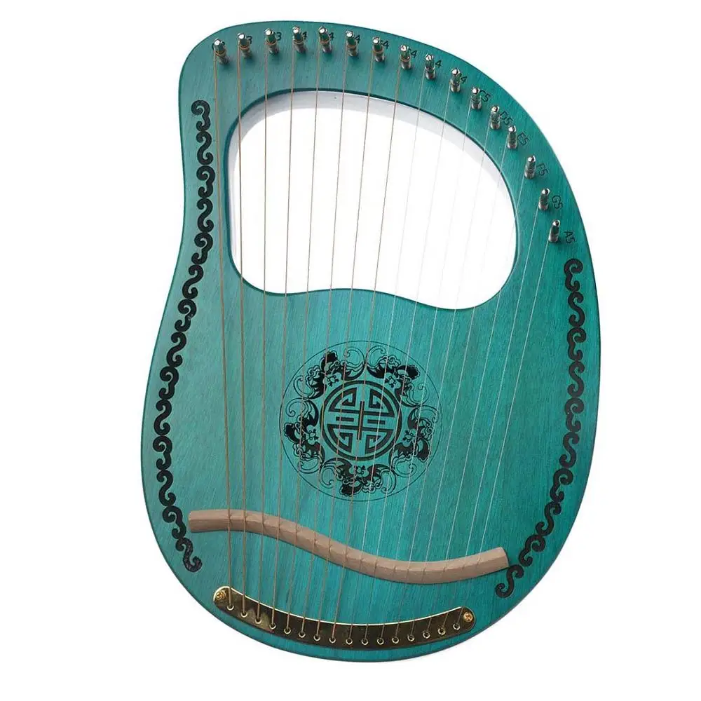 Small Harp 16-string 16-tone Lyre Lyre Thumb Piano Portable Niche Musical Instrument Greek Small Musical Instrument