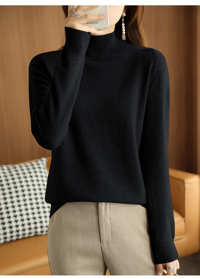 white sweater 2021 Autumn Winter Women Sweater Turtleneck Cashmere Sweater Women Knitted Pullover Fashion Keep Warm  Loose Tops green sweater