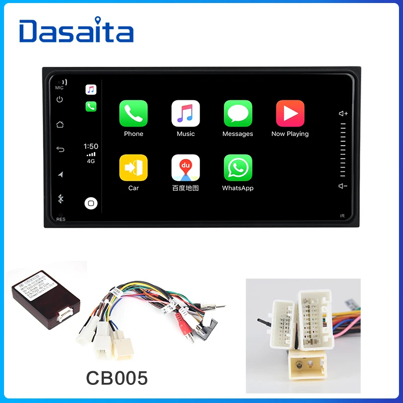 Dasaita 2 Din Android 9,0 автомобильный Радио gps " для Toyota Corolla Camry Prado RAV4 Highlander Yaris Tundra Sequoia 4 Runner 86 Scion - Цвет: CB005-Carplay