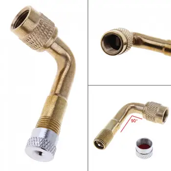 

90 Degree Angle Brass Air Type Valve Extension Adaptor for Motorcycle/Car/Scooter/Bicycle