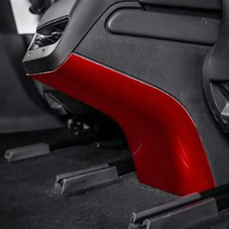 

Glaze red color For Tesla Model 3 Interior Decoration rear kick protective cover Armrests Kick Rear Seat Anti-kick Protection