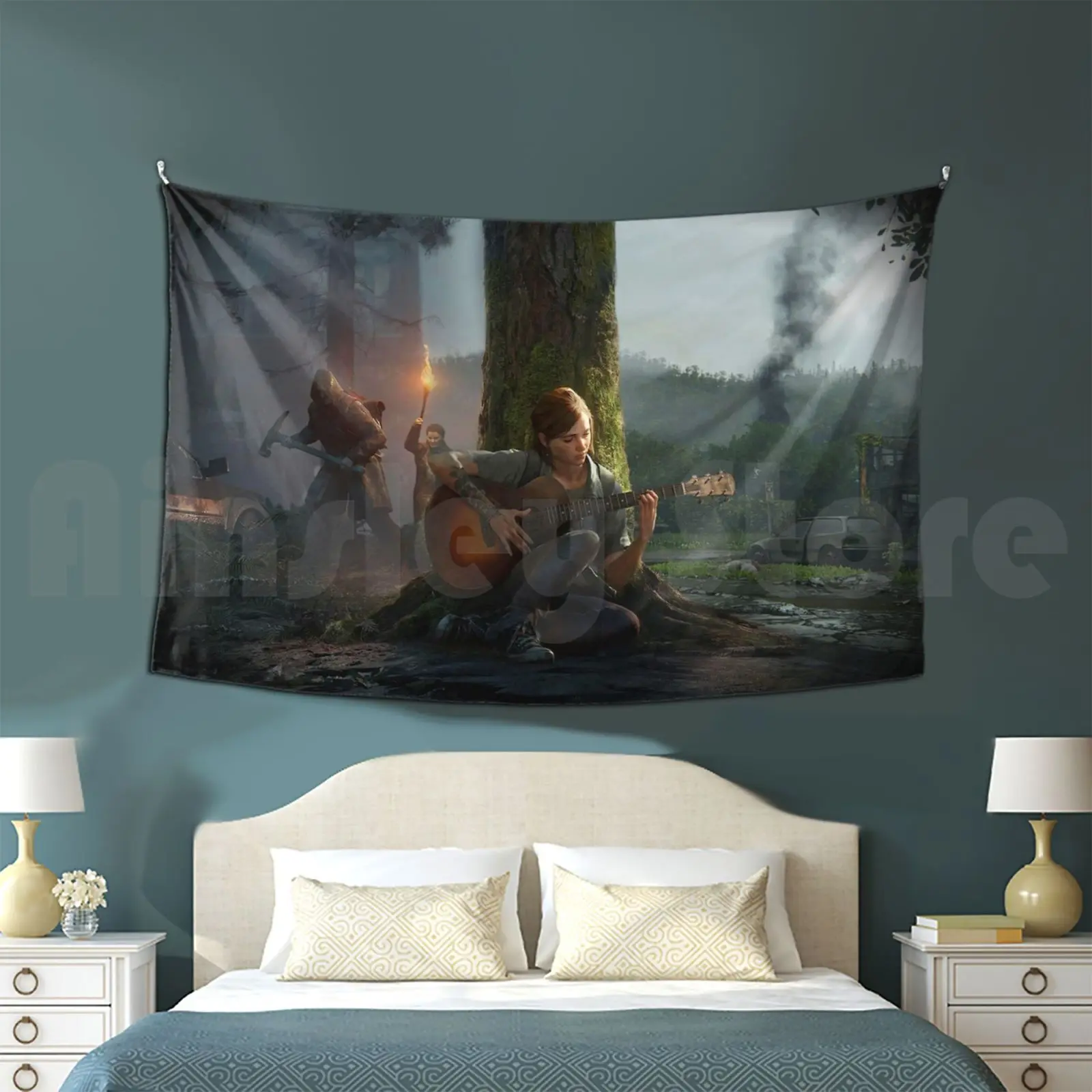 L'Ultima Parte Degli Stati Uniti 2-Playing Arazzo Soggiorno Camera Da Letto L'Ultimo Di Noi Gioele Ellie Last Us Ps4 Ps3 Part 2