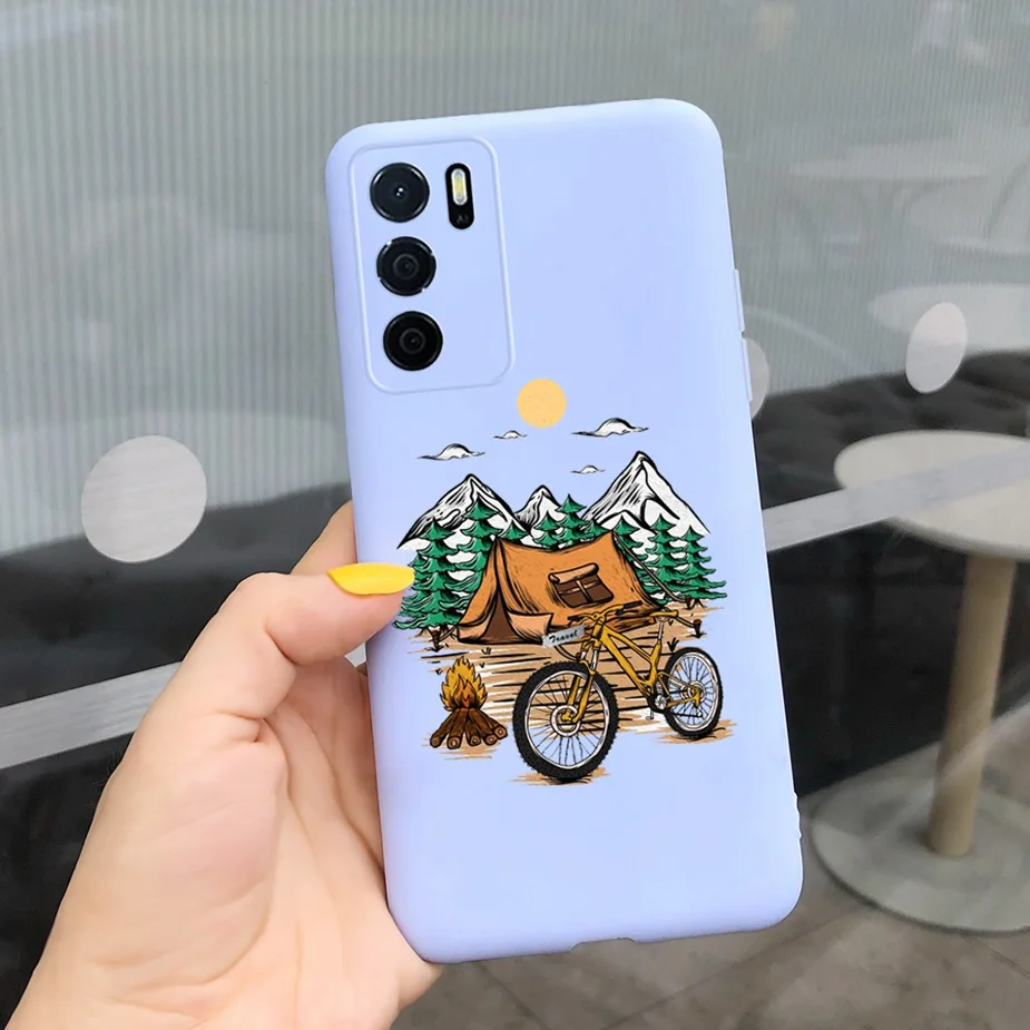 cases for oppo cases For Oppo A16 A16s Case CPH2269 Soft Silicone Stylish Candy Painted Cover For Oppo A16 OppoA16 S A54s Case Oppo A 16 s Coque Capa cases for oppo cases