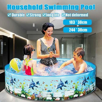 

183/ 244cm Kids Inflatable Pool Inflatable Round Swimming Pool Children Bathing Tub Baby Home Use Paddling Pool Freeshipping
