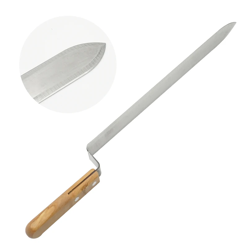 Beekeeping Tool Serrated Blade Bee Honey Knife Stainless Steel 40Cm Bee Hive Scraper Uncapping Apiculture Beekeeper Supplies
