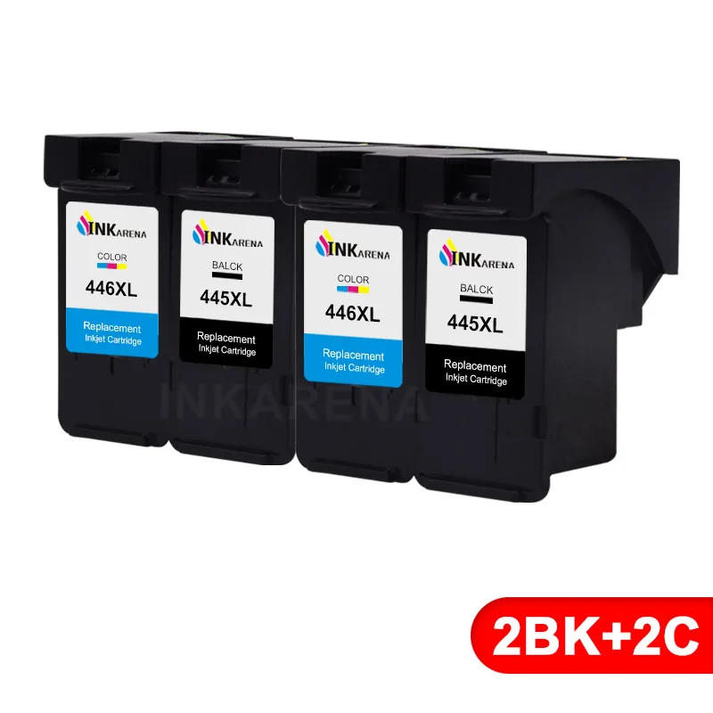 PG445CL446XL 2BK2C INKARENA PG-445 CL-446 PG 445 CL 446 XL чернильный картридж для принтера Canon PG445 CL446 XL пополнен картриджи MG2440 MG2540 MG2940 принтер - Цвет: PG445CL446XL 2BK2C