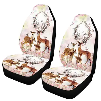 

2pcs/set Car Seat Covers Universal Truck Front Seat Cover Chair Protector Polyester Cloth With 3MM Sponge Fur Cloaks for Car