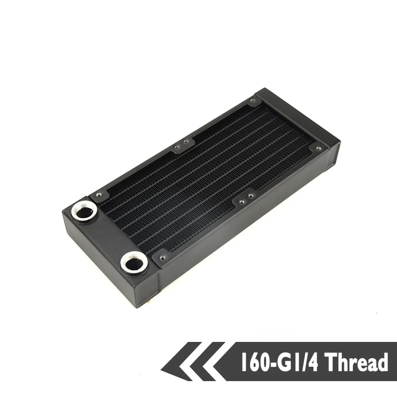 Ococoo-pure Alumínio Mini Ventilador do Radiador Acessórios Refrigeradores de Água g1 Rosca Roscas 160 mm Fit For Laptop Computador Processador Diy