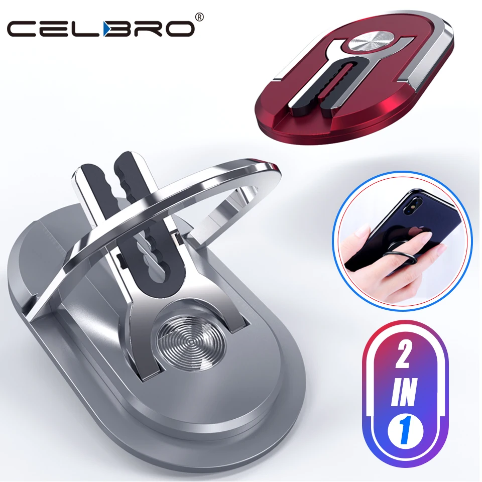 cell phone stand for desk Upgrade Finger Ring For Phone Car Holder Bracket Air Vent Mount Stand Supporto Smartphone Auto For Samsung IPhone Houder Auto flexible phone holder