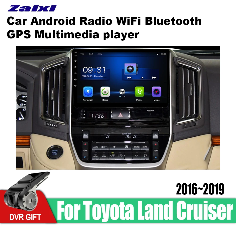 ZaiXi Android автомобильный 2 din Мультимедиа gps навигация для Toyota Land Cruiser~ vedio Стерео Радио Аудио Видео карта видео