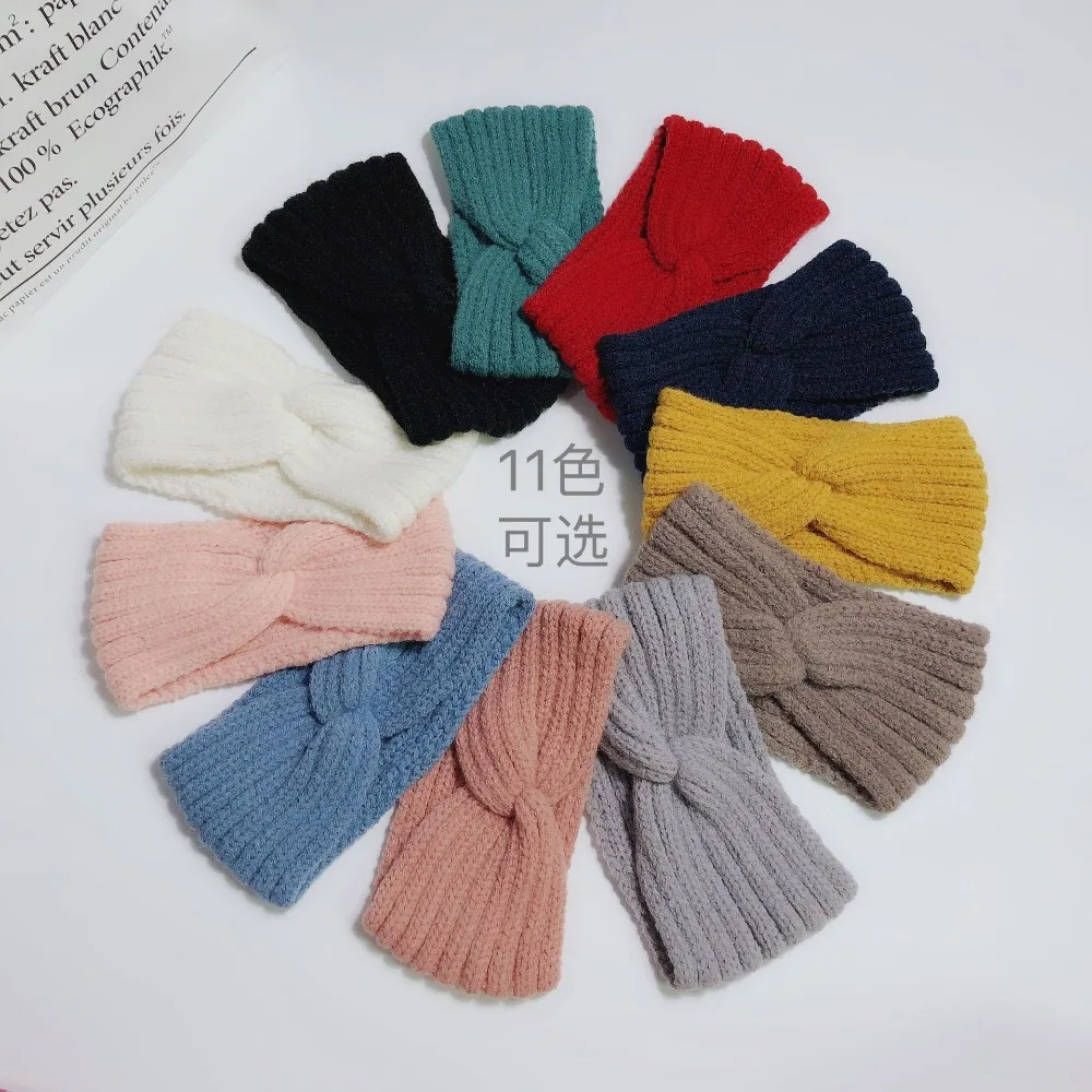 Winter Warm Headband for Women Woolen Knitting Headbands Wool Knitted Elastic Headband Headwear Girls Hair Band Hair Accessories head wrap for women