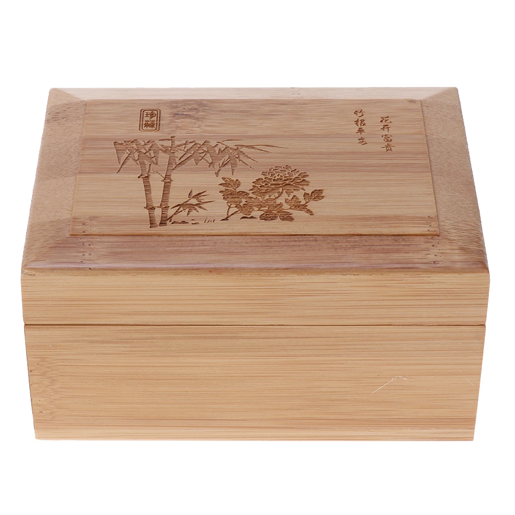 

Unpainted Wooden Jewelry Box Display for Pendant Necklace Bracelet Watch Storage Case Chest (4 Sizes to Select)
