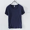 2022 Summer New 100% Cotton T-shirt Men O-Neck Solid Color Casual Thin T Shirt Basic Tees Plus Size Short Sleeve Tops Y2450 ► Photo 2/6