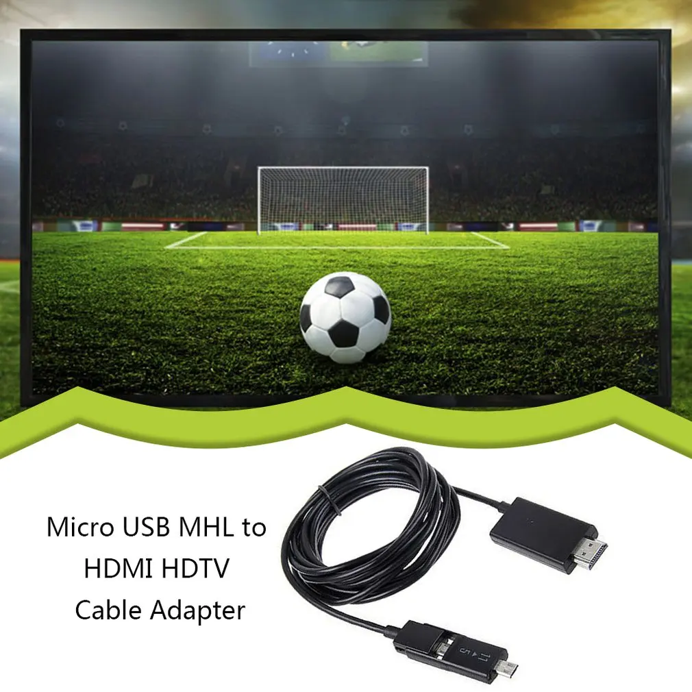 3 м/10FT Micro USB MHL к HDMI HDTV кабель адаптер для приставки Android Smart Phone 5/11Pin черный