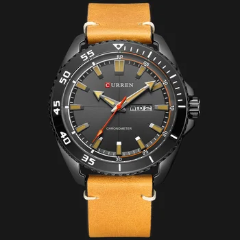 

CURREN New Fashion Leather Strap Men Watches Creative Dial Business Wristwatch Week and Date Quartz Male Clock Reloj Hombre