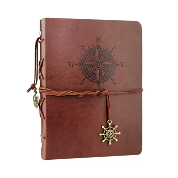 

VEESUN Notebook A5 Ring Binder Journal Note Book Retro Leather Planner Diary Blank Paper Writing Pad School Stationery Office