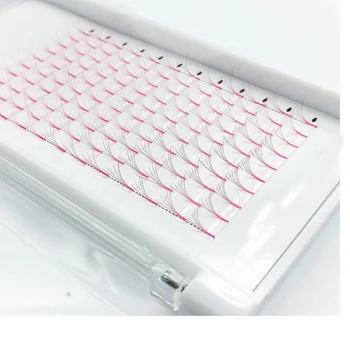 

NEW long Stem Spot Fans pink Color Eyelashes Extension 5D Volume Lashes Handmade Russian Volume Lashes Extension