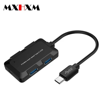 

New 4in1 usb3.0 high speed network splitter type-c 3.1 hub