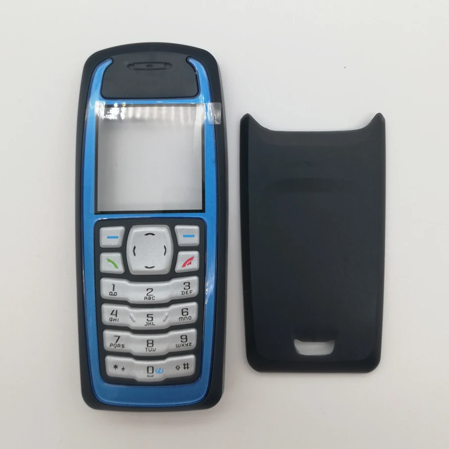 Полный корпус для Nokia 3100 передняя+ средняя рамка+ чехол для батареи+ английский/русский/арабский/иврит кнопки меню клавиатуры - Цвет: 3PCS