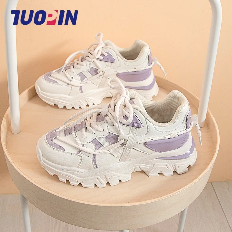 2021 New Daddy Shoes Comfortable and Breathable Autumn and Winter New Wild Platform Platform Sports Women's Shoes Single Shoes