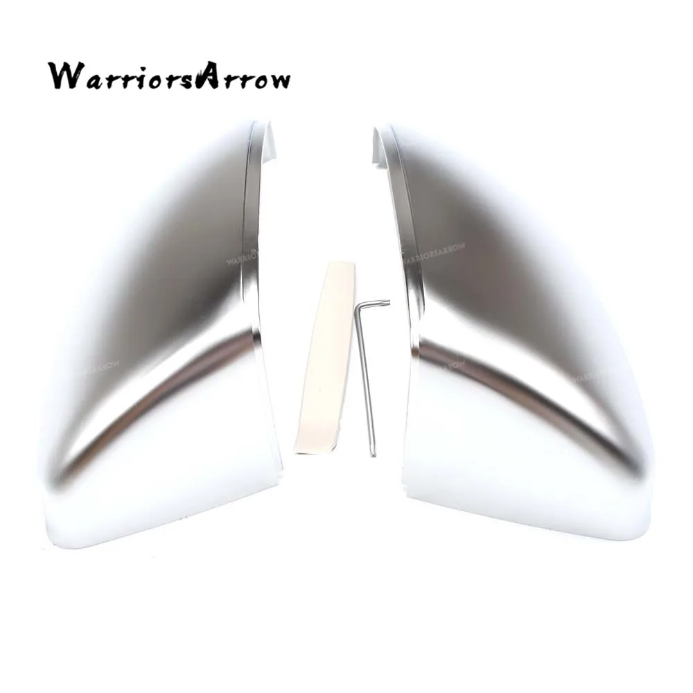 

Pair Rearview Mirror Chrome Aluminum Replacement Cover Trim For Audi TT TTS 8S MK3 2015- 2018 Without Lane Change Function