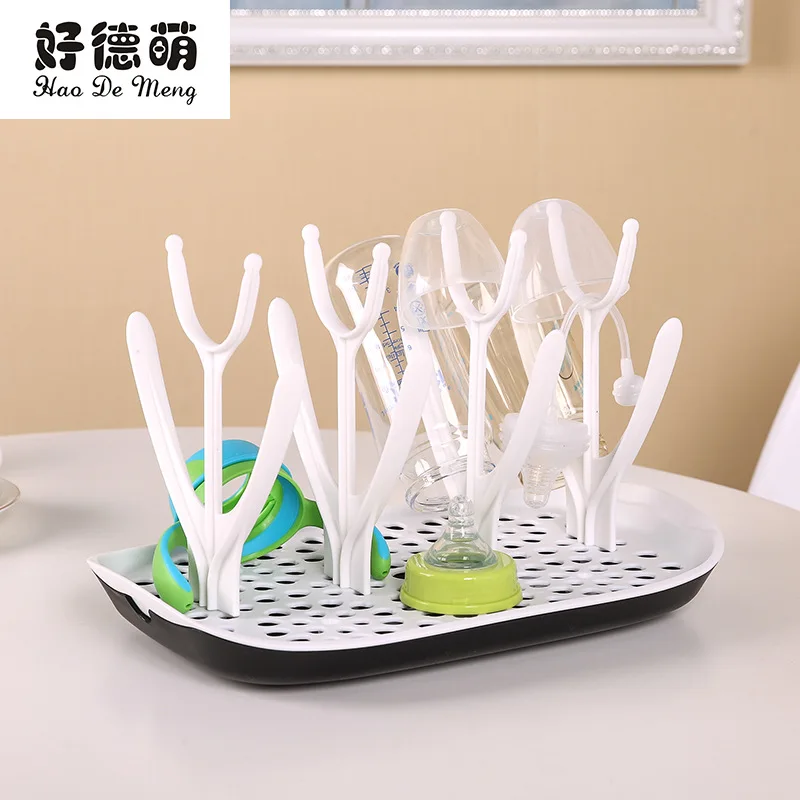 

Hot Sales Multi-functional Infants Bottle Drying Rack Pacifier Air Dry Draining Shelf Mom And Baby Feeding Bottle Air Dry Rack