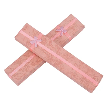 

12 x Pink Long Luxury Card Gift Boxes Watch Display Box For Pendant