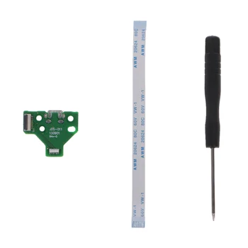

Circuit Board Slim USB Charging Plate Controller Socket Port JDS-011 12 Pin Power Cable Replacement for Sony Playstation 4 PS4