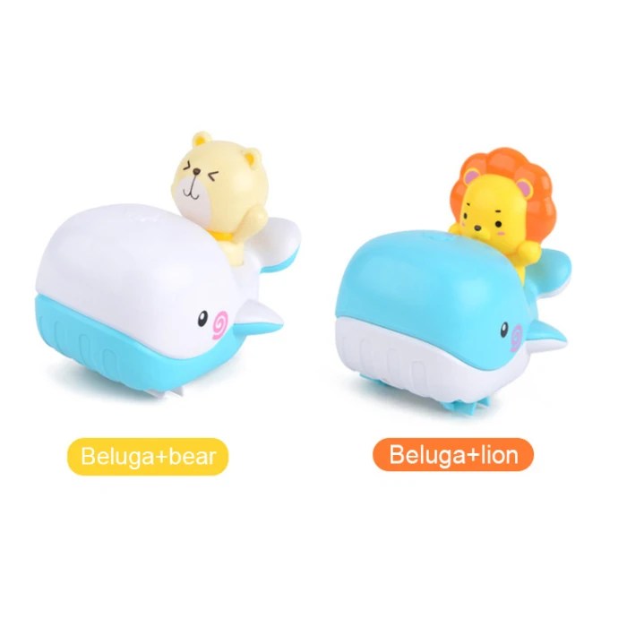 Мультфильм океан игрушка для ванной в форме животного-амфибия Windup воды спрей Игрушки для малышей BM88