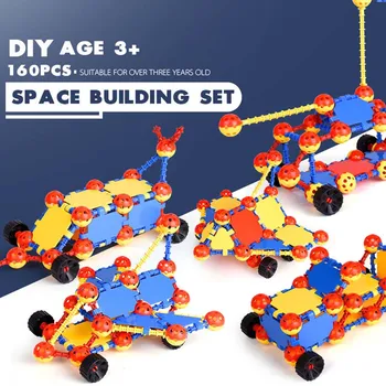 

160Pcs Big Brick Blocks Toys Space Ball Stitching Building Blocks Toys Set Children DIY Assembling Creative Toys Kits Kids Gifts