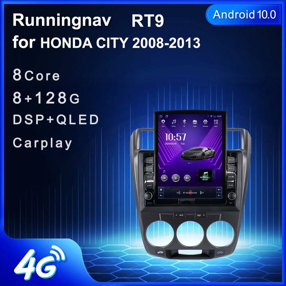Автомобильная Мультимедийная система Tesla экран 9 7 дюйма Android 10 1 для HONDA CITY 2008 2009 2010