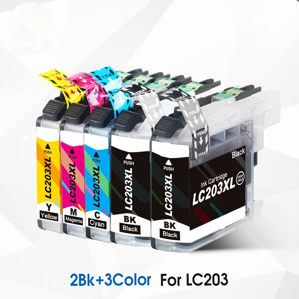 5pk совместимые чернильные картриджи для LC203XL для использования с MFC-J460DW MFC-J480DW MFC-J485DW MFC-J680DW MFC-J880DW