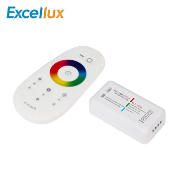 

RF 2.4G RGB Controller Led Strip RGB Controller 12-24V Wireless RF Remote Controller With Remote Wall Holder for LED Strip 5050