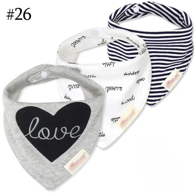 style 26 3 шт./лот, хлопок, детские нагрудники, бандана, много, Para Bebe, слюнявчик для младенцев, полотенце для мальчиков и девочек, треугольный шарф - Цвет: style 26