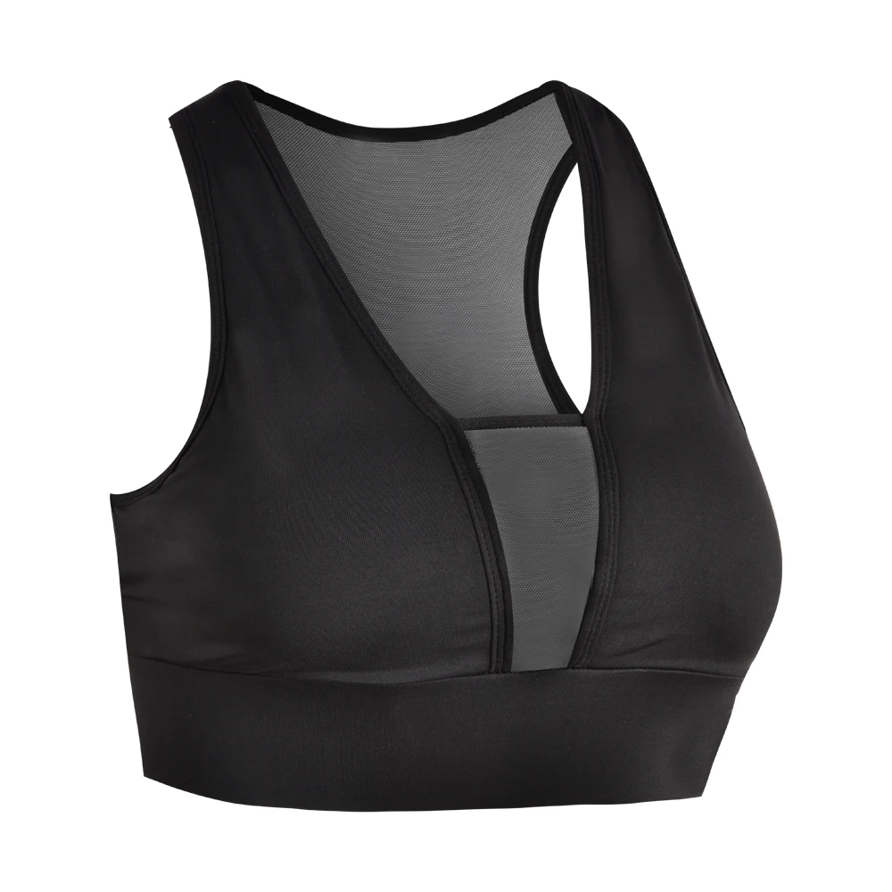 

Seamless Push Up Athletic Fitness Tank Tops For Women Shockproof Padded Sports Bra Breathable Half-moon back Athletic Tops D30