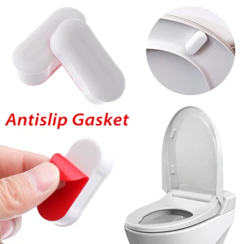 

4Pcs/lot Antislip Gasket Set Bumper Self-adhesive Increase The Height Toilet Seat Cushioning Pads Bathroom Protect Toilet Seat