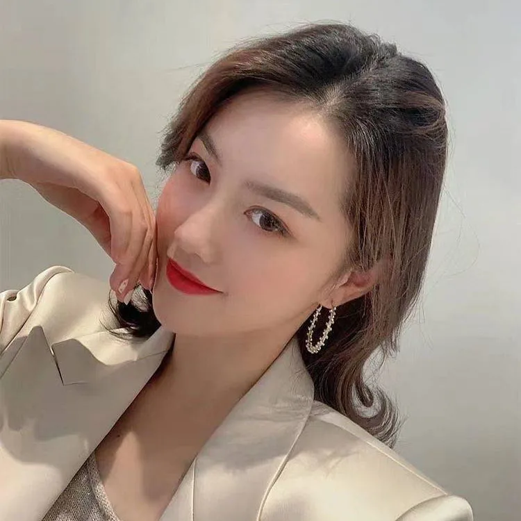 2019 блестящие стразы массивные большие серьги кольца для женщин и девочек